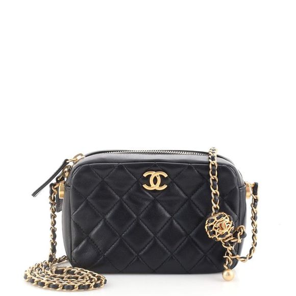 CHANEL Bags Chanel Pearl Crush Camera Case Quilted Lambskin Small
